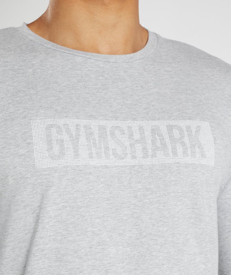 Koszulki Gymshark Block Long Sleeve Męskie Głęboka Szare | PL 738WNI